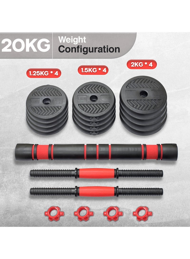 Allure Sphere Sphere Dumbbell Set Adjustable Weights Plates With Barbell 5Kg, 7.5Kg, 10Kg In Pair- Durable Training Set - Strength Training & Home Gym Workouts For Men & Women) - Image 4
