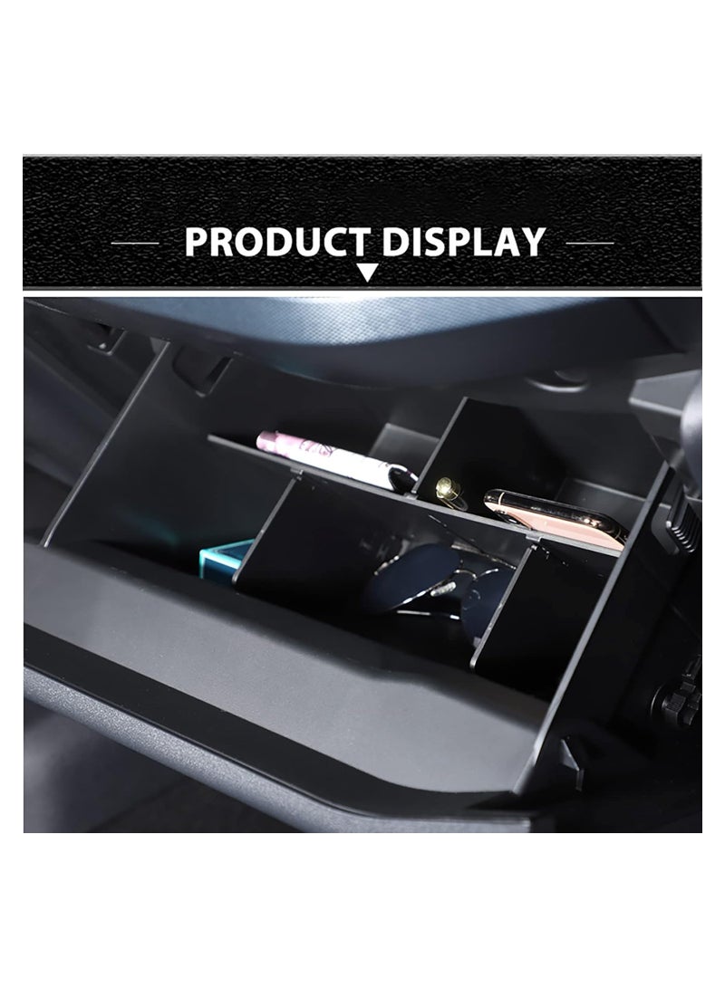 Glove Box Organizer for 2021-2022 Bronco 2/4-Door, Black ABS Storage Dividers for Passenger Side, Car Interior Accessories, Phone Pocket Organizer Insert for Glove Compartment. - Image 3