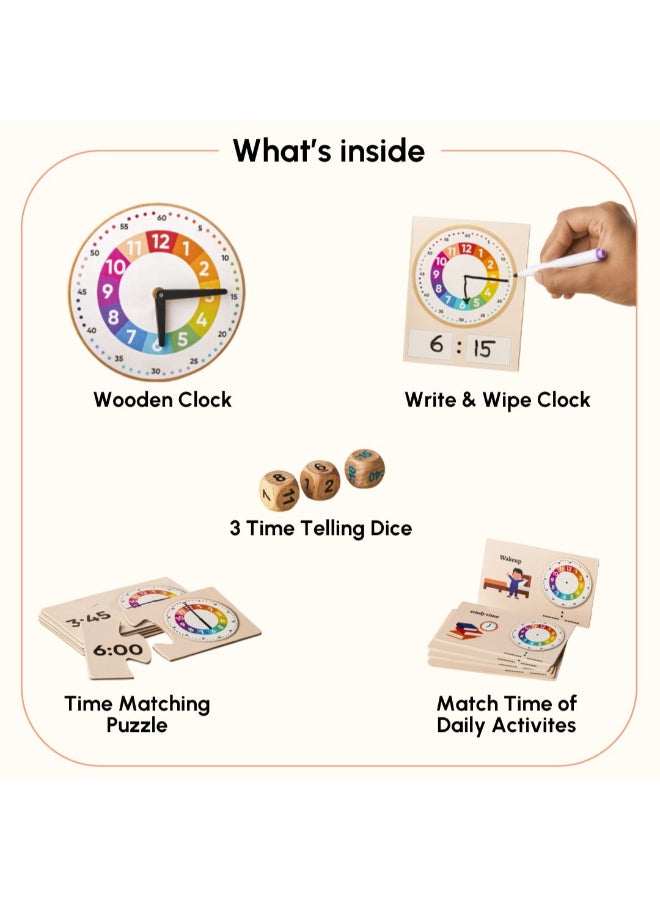 Curious Cub Learning Clock For Kids  Educational Toys For 5+ Year Old  Fun Time Learning Kit  Activity Toys For 6 Year Old Boys, Girls And Educational Board Games For Kids  Ideal Birthday Gift - Image 2