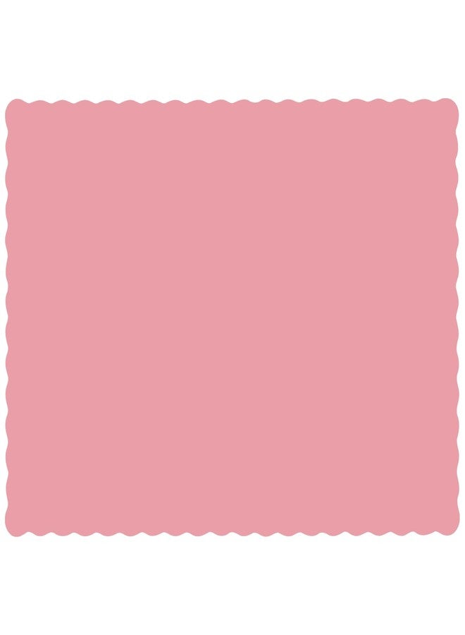 Hoffmaster 310525 Paper Placemat, 13-1/2" Length x 9-1/2" Width, Scalloped Edge, Dusty Rose (Case of 1000)