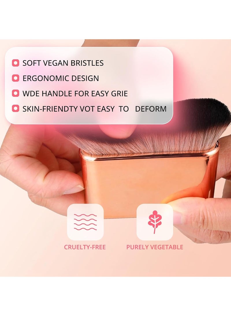 Generic Self Tanning Foundation Brush for Women – High-Density Vegan Bristle Makeup Brush for Face & Body  - Image 2