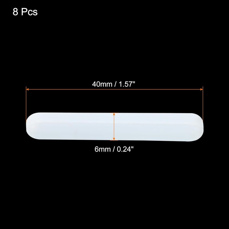 MECCANIXITY Magnetic Stirrer Mixer Stir Bar Rod 40mm PTFE Coating Magnet - 8 Pieces - Image 2