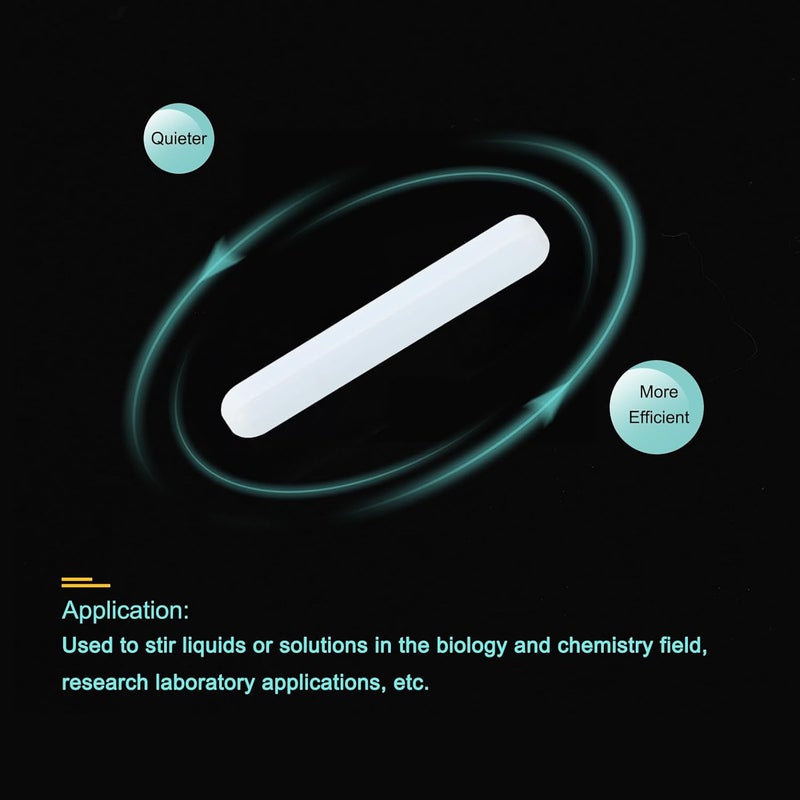 MECCANIXITY Magnetic Stirrer Mixer Stir Bar Rod 40mm PTFE Coating Magnet - 8 Pieces - Image 4