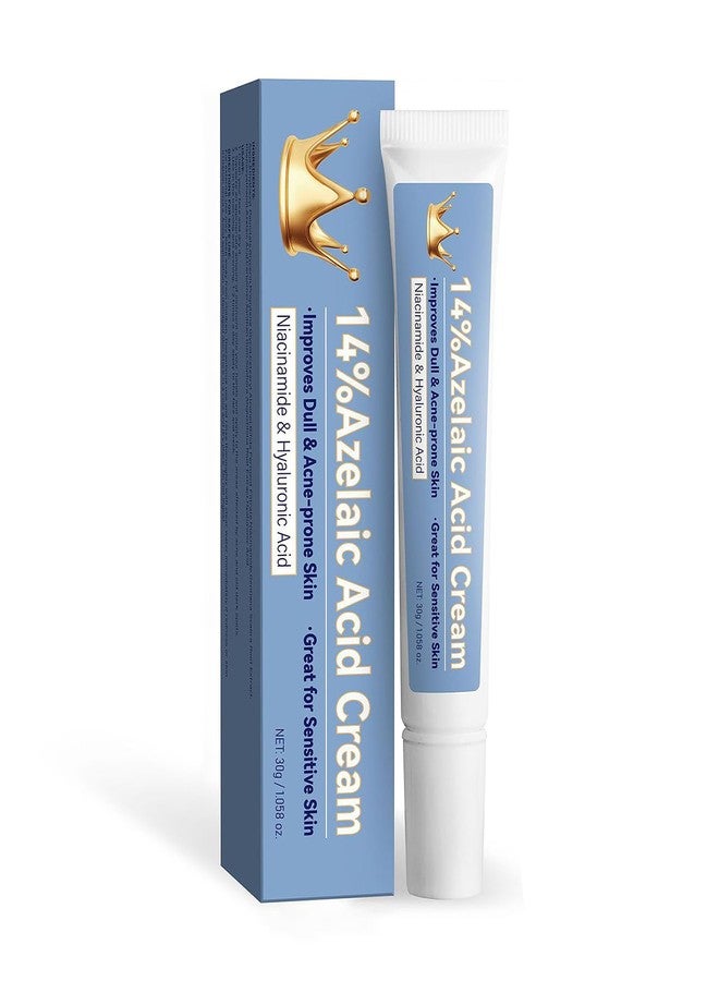 Grospe 14% Azelaic Acid Acne Cream for Face,14% Azelaic Acid With Hyaluronic Acids for Face Redness Smooth, Anti Acne Breakouts Azelaic Acid Serum Balance Excess Oil & Soothing No Irritation - Image 1