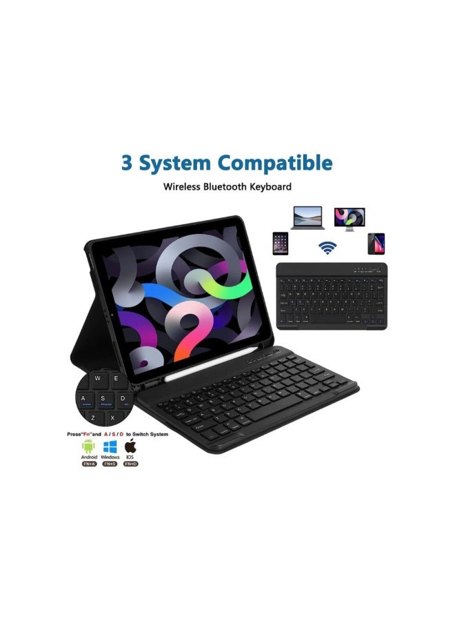 ACLIX iPad Air 5th Generation 10.9 Keyboard Case 2022,Detachable Wireless Keyboard with Pencil Holder,Smart Keyboard Case for iPad Air 5th Gen 2022/Air 4th Gen 2020 10.9 Inch - Image 3