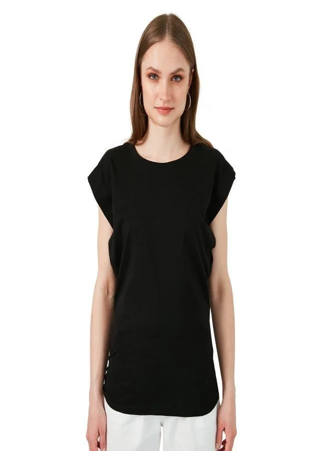 Lela Lela Cotton Crew Neck Sleeveless T-Shirt Women's T-SHIRT 5864019