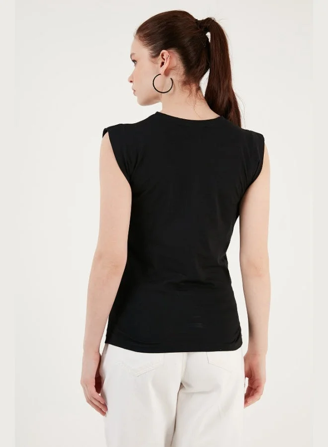 Lela  Lela Cotton Crew Neck Sleeveless T-Shirt Women's T-SHIRT 5864019 for Women | Best Price UAE