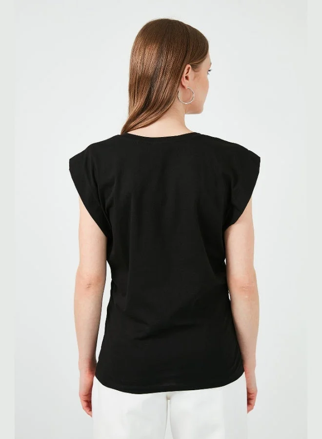 Lela  Lela Cotton Crew Neck Sleeveless T-Shirt Women's T-SHIRT 5864019 for Women | Best Price UAE
