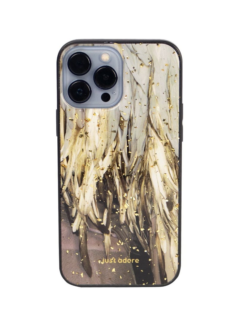 just adore Apple iPhone 13 Pro Max Case iPhone 13 Pro Max cover MegSafe Gold Glitter Case-Golden Eagle - Image 1