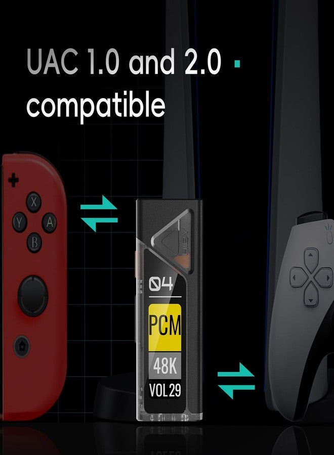 HiBy محول صوت رقمي تناظري محمول HiBy FC4 USB DAC mqa، شاشة OLED مقاس 1.1 بوصة، يدعم DSD512 وPCM 768، معادل صوت EQ وPEQ، مخرج سماعة رأس أحادي 3.5 ملم + مخرج سماعة رأس متوازن 4.4 ملم، معتمد للصوت عالي الدقة - Image 5