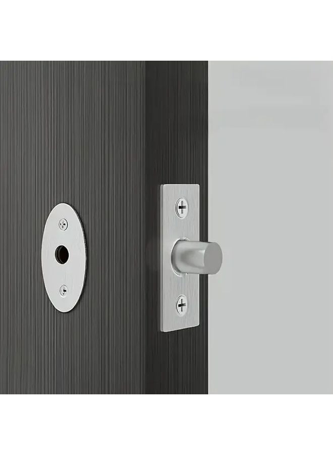Metal Invisible Concealed Door Lock With Key Installation Screws Polished Finish - Image 2