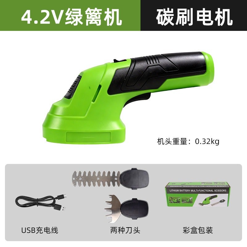 Cordless Electric Hedge Trimmer & Grass Shear 2-in-1, Handheld Pruning Shears for Garden, Lawn, and Yard Tools