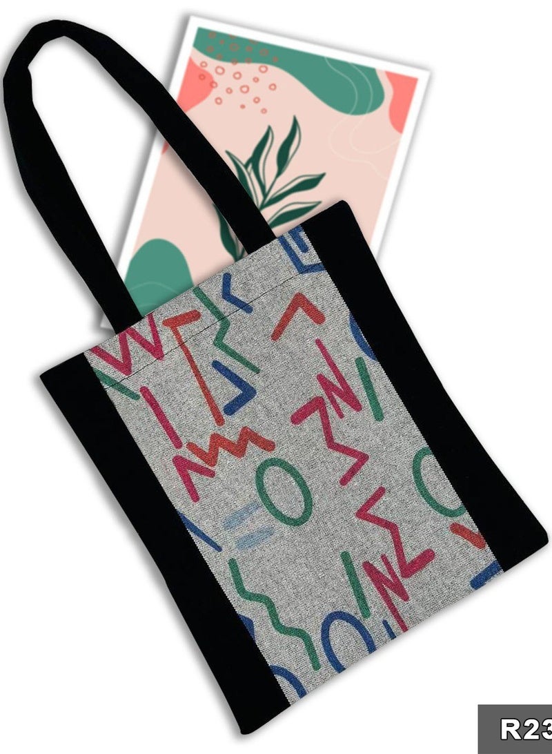 Gharibo Bags casual printed linen tote bag - Image 2