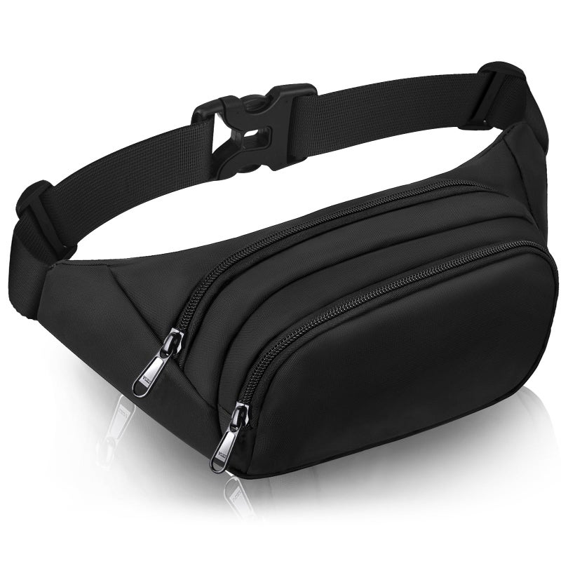 Syican Large Fanny Pack for Women Men - Syican Waist bag with 3-Zipper Pockets, Gifts for Enjoy Sports Traveling Workout Casual Hands-Free crossbody bags Fits MAX 7.9'' iPad & 6.6'' Phone - Image 1