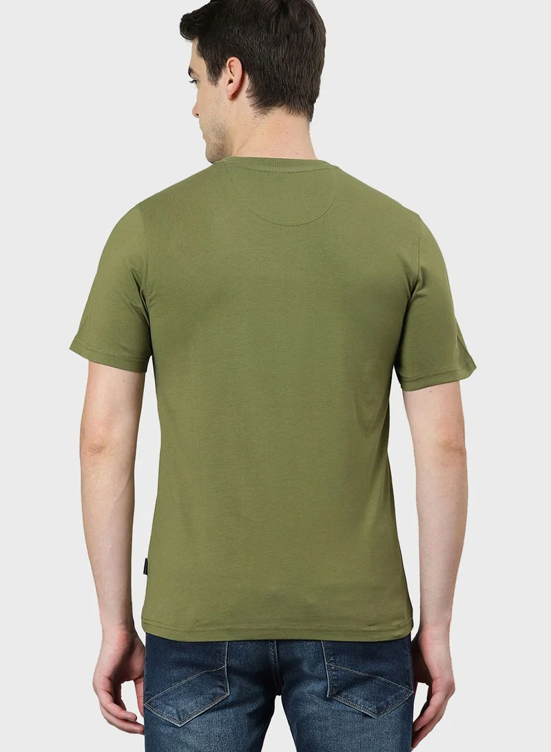 BEVERLY HILLS POLO CLUB green Lone Pine Ridge T-Shirt for Men | Best Price UAE