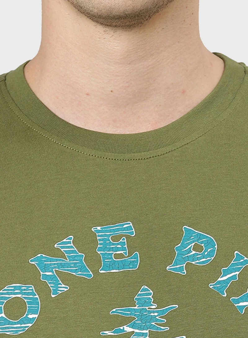 BEVERLY HILLS POLO CLUB green Lone Pine Ridge T-Shirt for Men | Best Price UAE