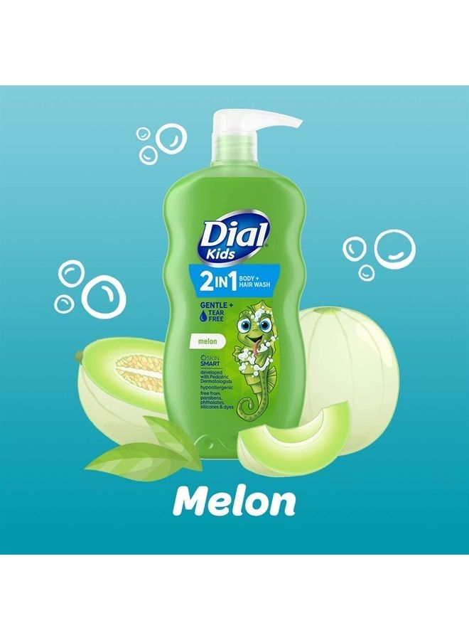 Dial Kids 2-in-1 Body+Hair Wash, Melon, 24 fl oz (Pack of 4) - Image 3