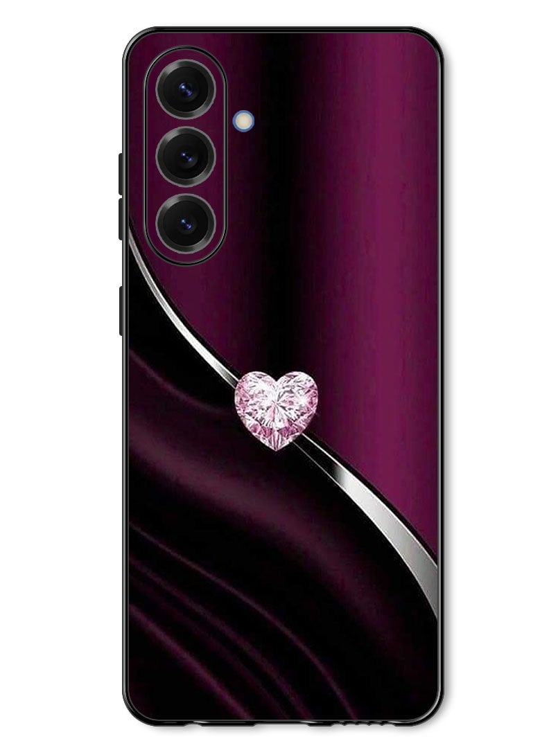 Theodor Case Compatible with Samsung Galaxy A37 Protection Shockproof Bumper Cover Diamond Heart - Image 1