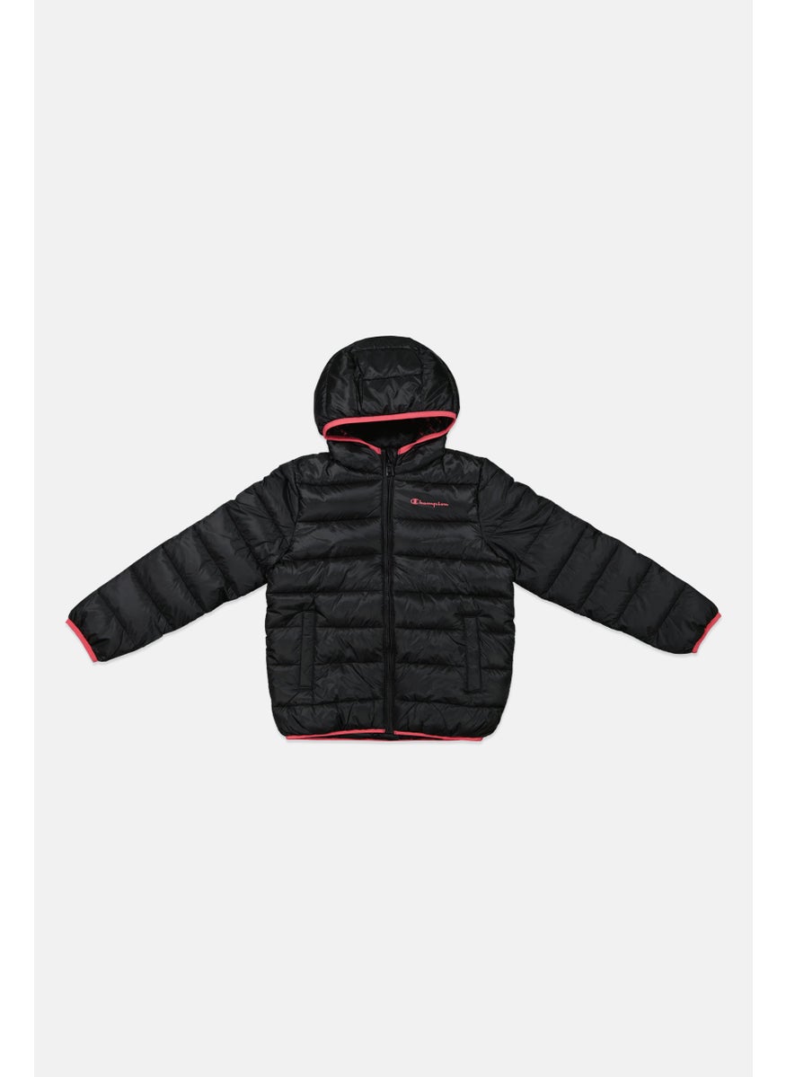 Champion Kids Boy Sportswear Fit Outdoor Jacket, Black  - Image 1