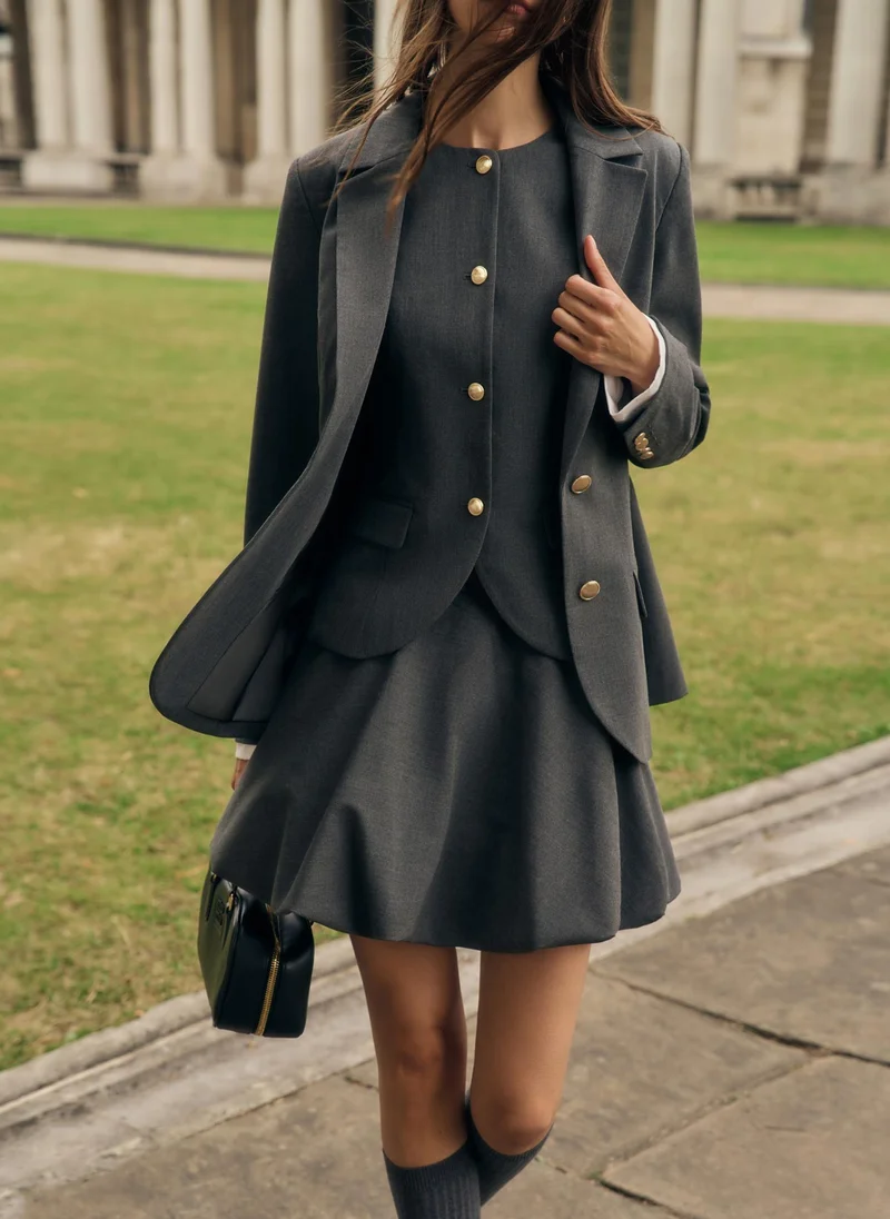 Lichi Suiting balloon skirt