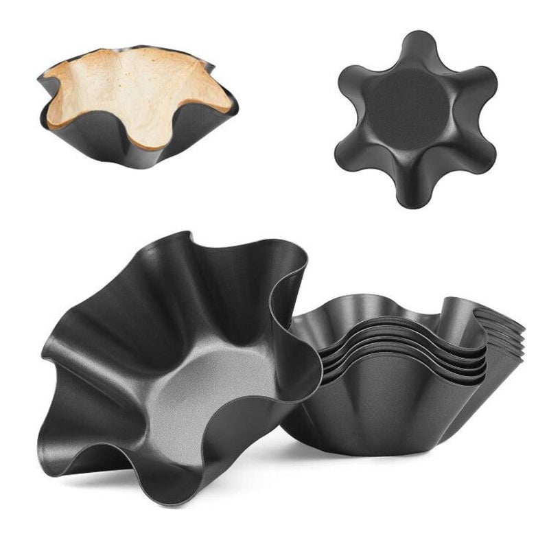 RUVINCE صانع وعاء التورتيلا غير اللاصق من ريفينس مجموعة 8 قطع وعاء تاكو مثالي