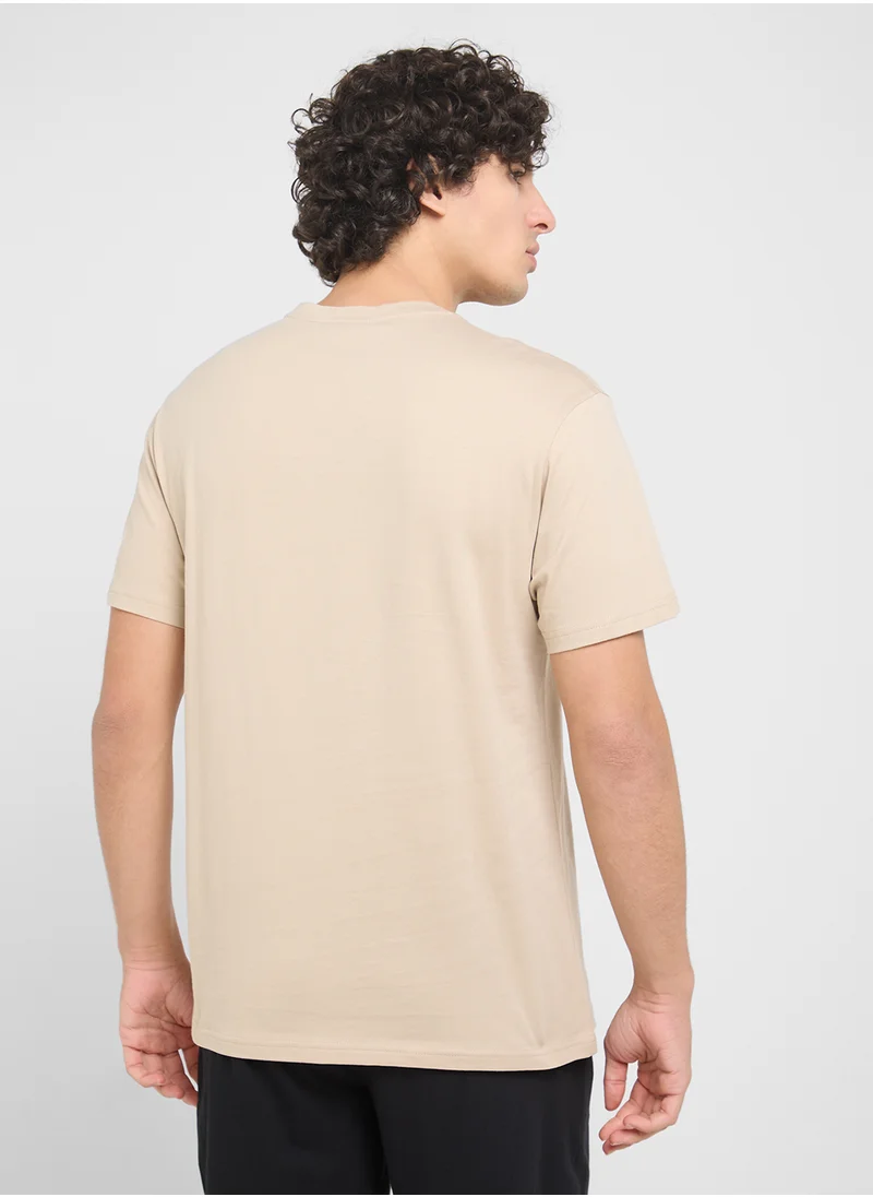 امبوريو ارماني Beachwear Logo Crew Neck T-Shirt