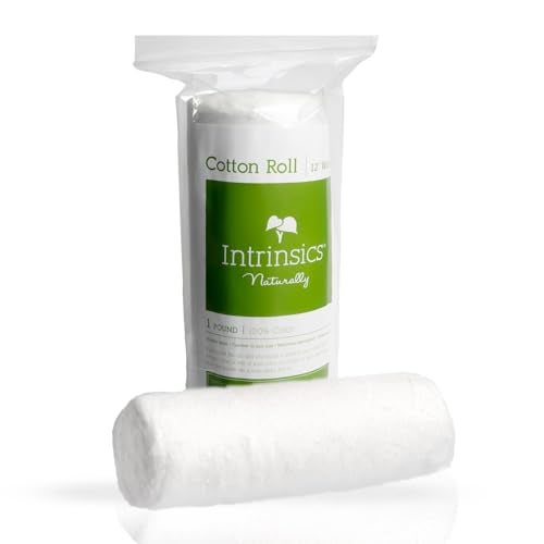Intrinsics 100% Pure Cotton Roll – 12” Wide, 1 lb Organic Spun Cotton Coil, Esthetician Supplies for Perms, Skincare, Nails and Salon Use - Image 1