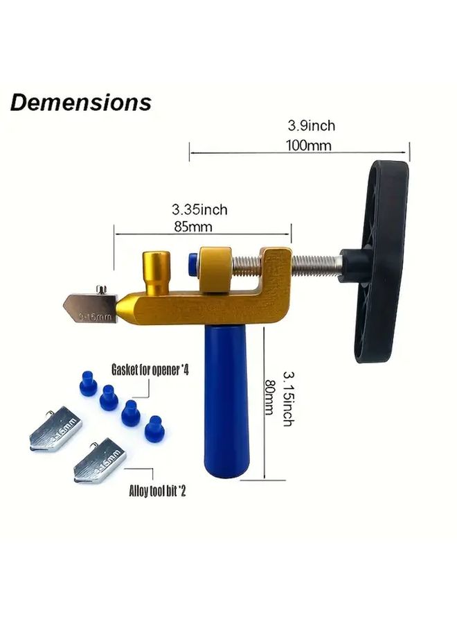K1057 Model Tile Cutter Multi Purpose Hand Tool Set with Replacement Blades and Washers - Image 4