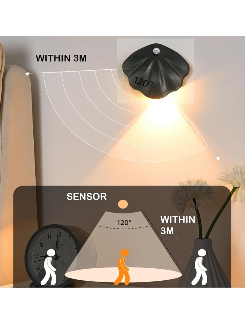 1pc Battery Operated Wall Lights, LED Picture Lights for Wall with Motion Detection, Rechargeable & Magnetic Wireless Wall Lights Battery Operated for Paintings, Art (Black) - Image 3