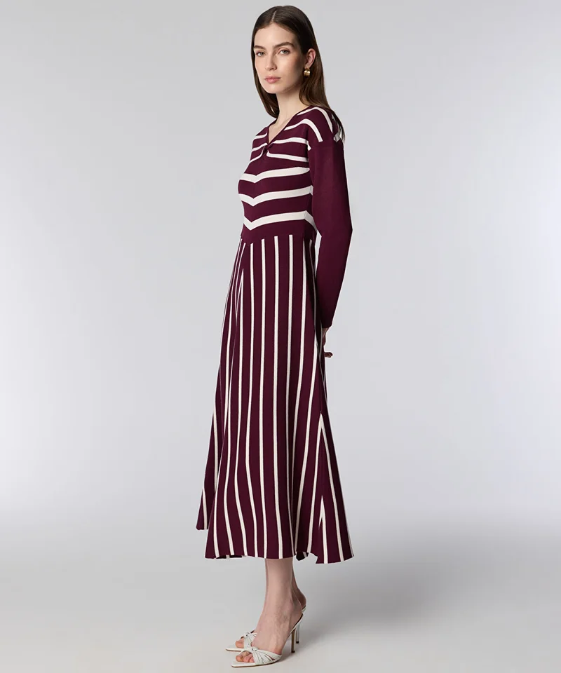 Ipekyol Striped Knit Midi Dress