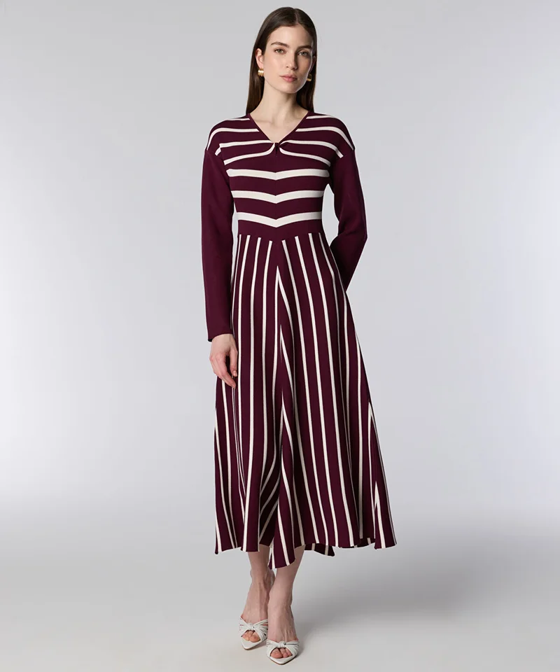 Ipekyol Striped Knit Midi Dress