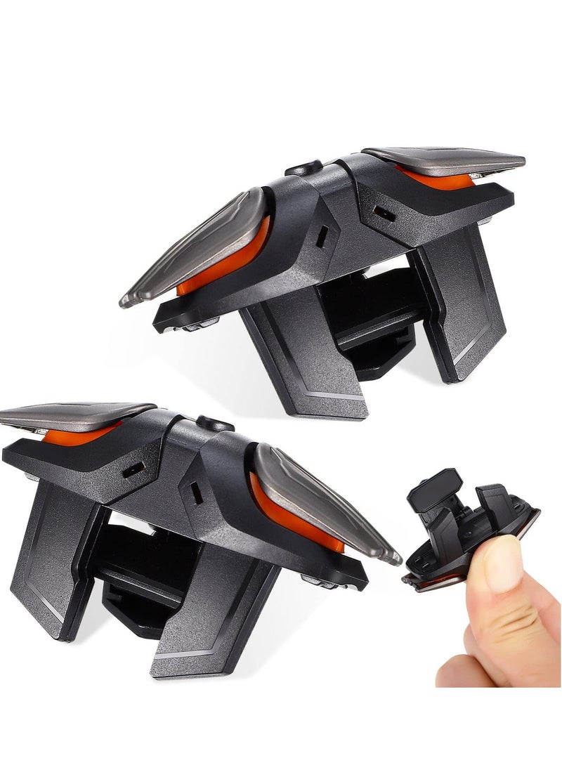 زناد اللعبة 2024 نسخة محدثة زناد PUBG Mobile مع زنادات الهدف والإطلاق و2 قطعة من أكمام الأصابع للألعاب زناد 6 أصابع حساس متوافق مع آيفون وأندرويد معظم الهواتف - Image 2