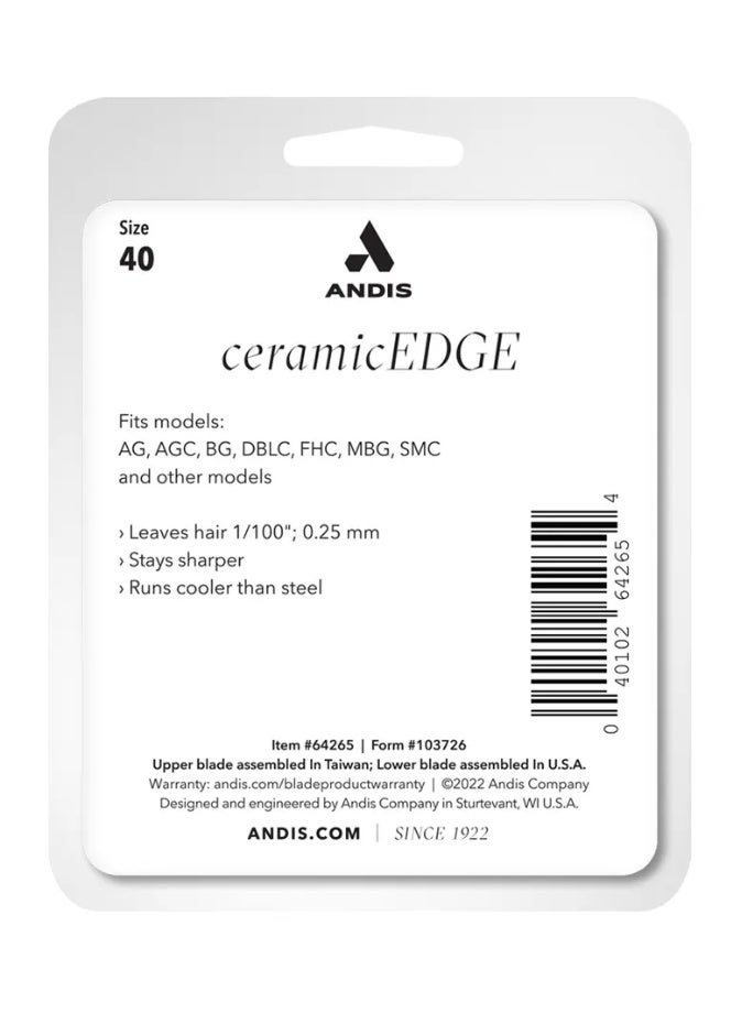 Andis Ceramic Edge® Detachable Blade - Size 40 (0.25mm) - Image 5