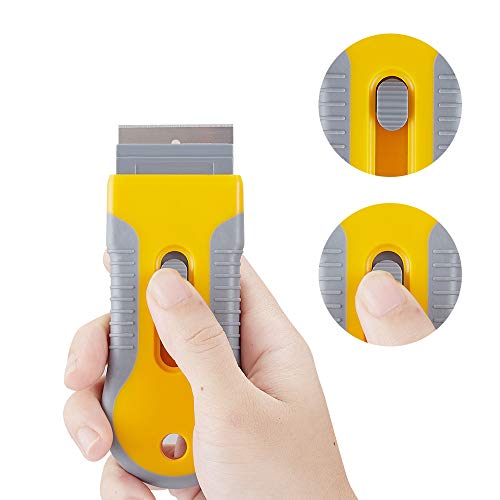 WEGAZ Razor Blade Scrape with 15pcs Extra Blades, Scraper Tool, Razor Blade Retractable, Paint Stripping Tool, Cleaning Tool for Removing Labels, Stickers, Decals, Paint from Glass and Stovetop-WEGAZ - Image 2