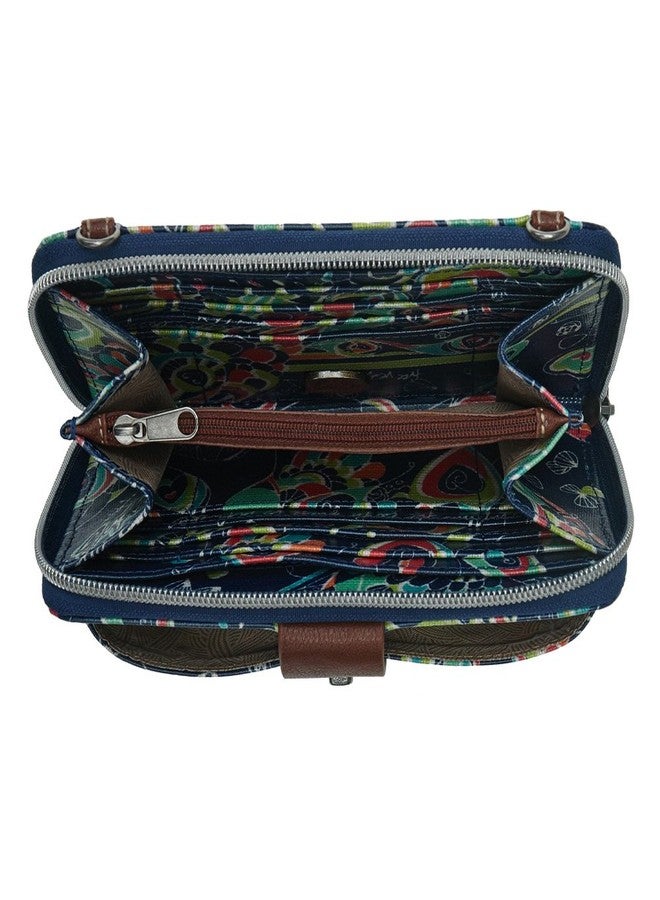Sakroots Artist Circle Large Smartphone Cross-Body Phone Wallet, Denim Songbird - Image 2