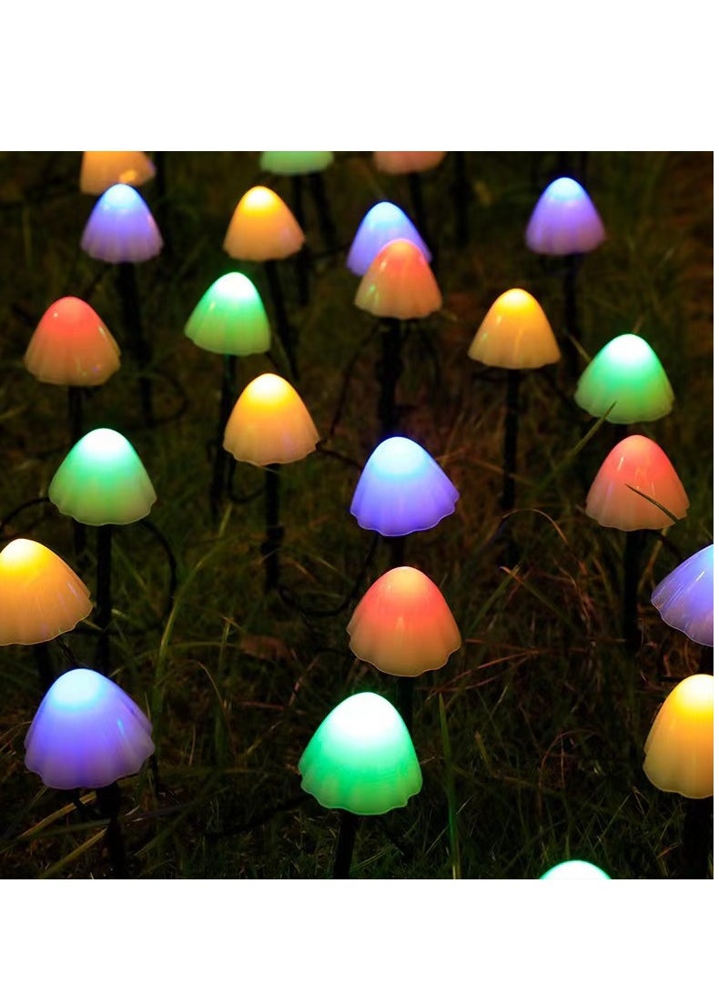 Generic - 10pcs Mini Solar Mushroom Lights Outdoor Solar Garden Light Waterproof Cute Mushroom Shaped Flower Lights for Landscape Path Yard Garden Patio PA - Image 1