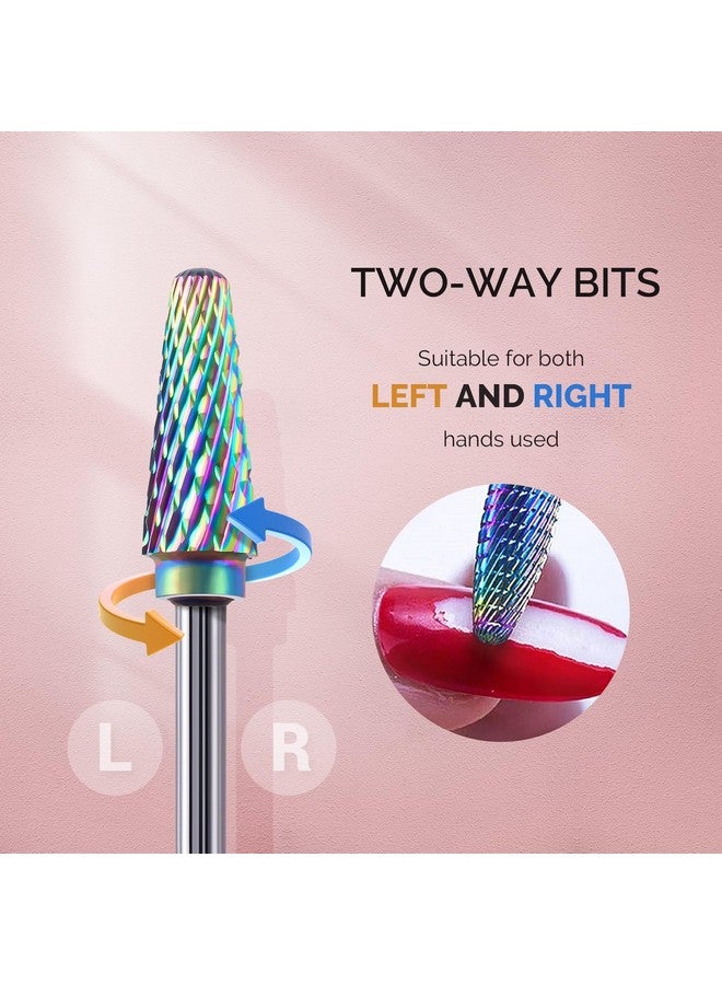 ميلودي سوزي مجموعة رؤوس مثقاب الأظافر من ميلودي سوزي، 10 قطع من رؤوس أظافر من كربيد التنجستن لأداة مثقاب الأظافر، رؤوس 3/32 بوصة، أدوات إزالة طلاء الأظافر من أجل أظافر الجل الأكريليكي، لوازم العناية بالأظافر في الصالونات والمنزل، ملونة - Image 3