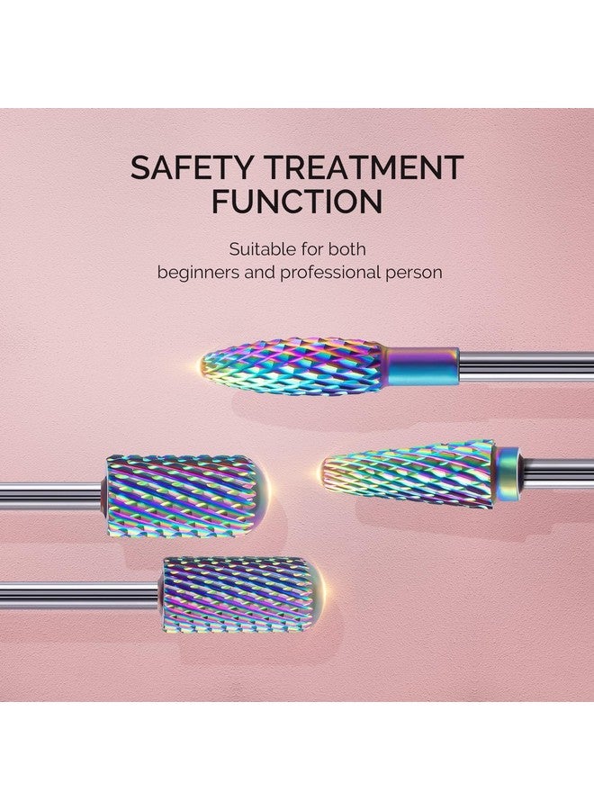 ميلودي سوزي مجموعة رؤوس مثقاب الأظافر من ميلودي سوزي، 10 قطع من رؤوس أظافر من كربيد التنجستن لأداة مثقاب الأظافر، رؤوس 3/32 بوصة، أدوات إزالة طلاء الأظافر من أجل أظافر الجل الأكريليكي، لوازم العناية بالأظافر في الصالونات والمنزل، ملونة - Image 4