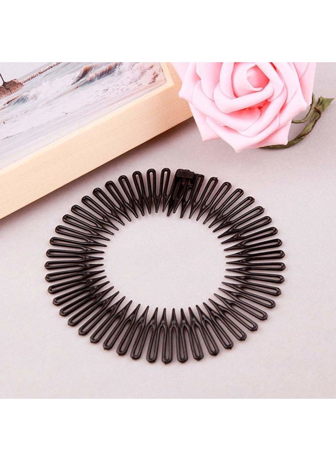 Suoirblss 6PCS Stretch Flexible Hair Combs Headband, Women's Fashion Plastic Teeth Headband Hair Clips Hoop, One Size Fits Most  - Image 5