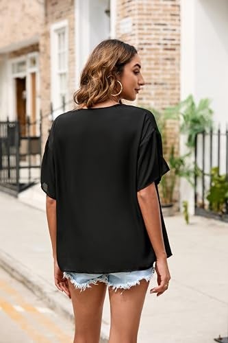 STYLEWORD Kimonos for Women Lightweight Summer Cardigan Casual Loose Beach Swim Cover Up(Black,XL) - Image 5