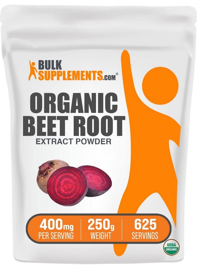 BulkSupplements.com Organic Beet Root Extract Powder - Superfood Supplement, Beets Supplements, Beets Powder - Vegan & Gluten Free, 400mg per Serving, 250g (8.8 oz) (Pack of 1) - Image 1