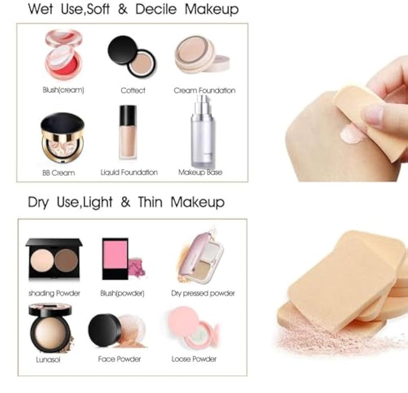 RIXTEC (pack 2) 6-in-1 Professional Beauty Blender Sponge for Face Makeup with Cotton Pad Foundation - Image 4
