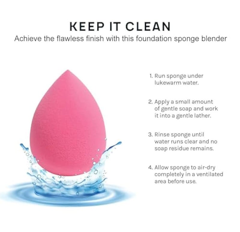 RIXTEC (pack 2) 6-in-1 Professional Beauty Blender Sponge for Face Makeup with Cotton Pad Foundation - Image 3