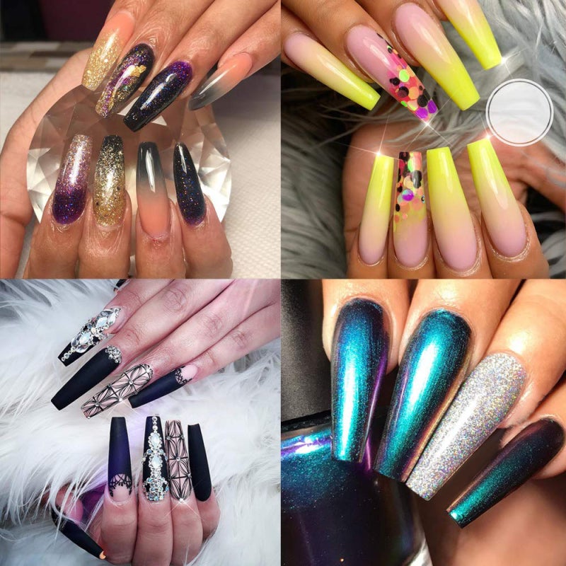Full Cover False Nails: 240 Pieces 10 Sizes 9 Styles Soft Thin ABS Material - Traceless Natural Fit Easy To Trim Remove for Home Nail Salon DIY Manicure Art - Image 3
