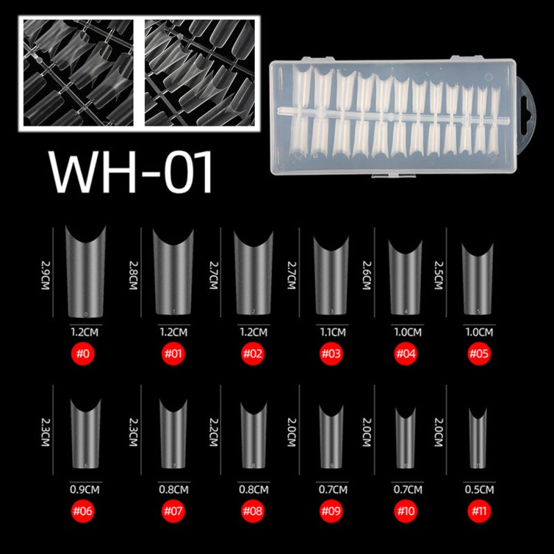 Full Cover False Nails: 240 Pieces 10 Sizes 9 Styles Soft Thin ABS Material - Traceless Natural Fit Easy To Trim Remove for Home Nail Salon DIY Manicure Art - Image 2