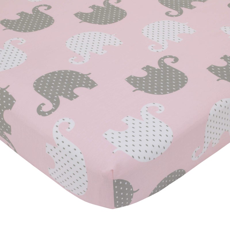 NOJO Dreamer - Pink/Grey Elephant 8 Piece Comforter Set - Image 3