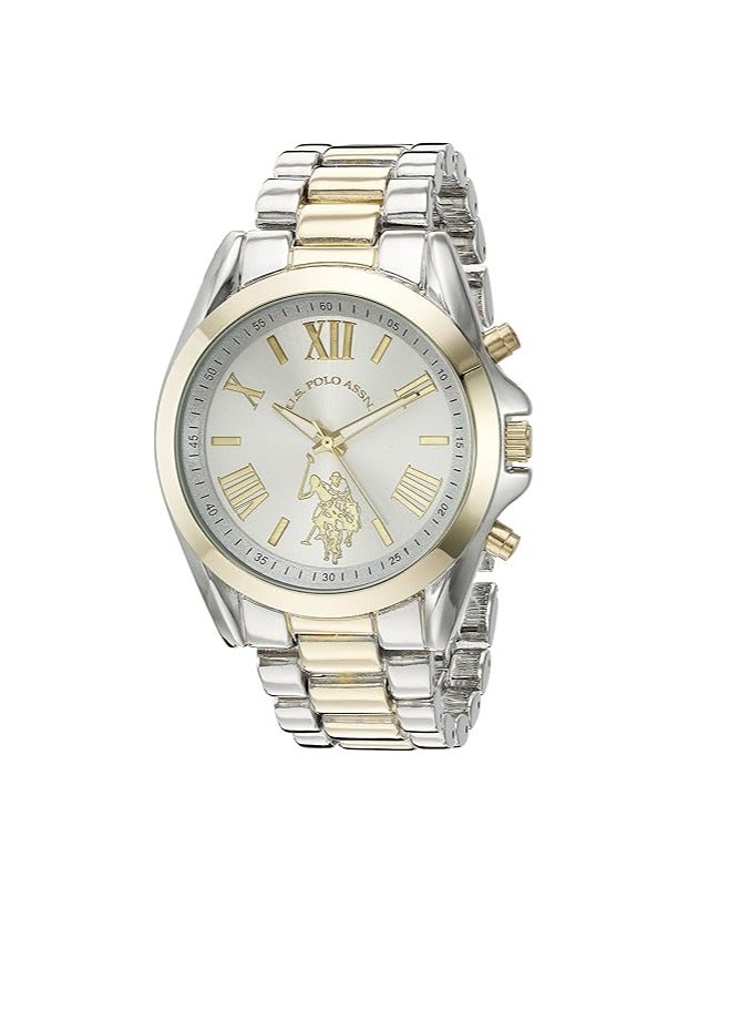 POLO Women's Quartz Watch, Analog Display and Gold Plated Strap - Image 1