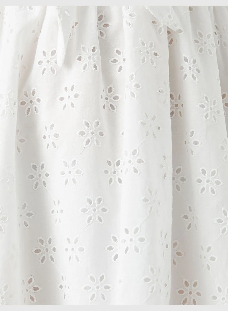 KOTON Strappy Mini Dress Tie Detail Cotton