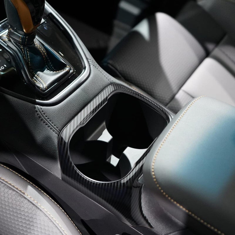 INTGET for 4 Products Center Console Carbon Fiber for Subaru Outback/Legacy 2020-2025, Navigation Screen Panel Cover, Cup Holder Panel Cover, Steering Wheel Cover, 2pcs Dashboard Side AC Vent Covers - Image 3