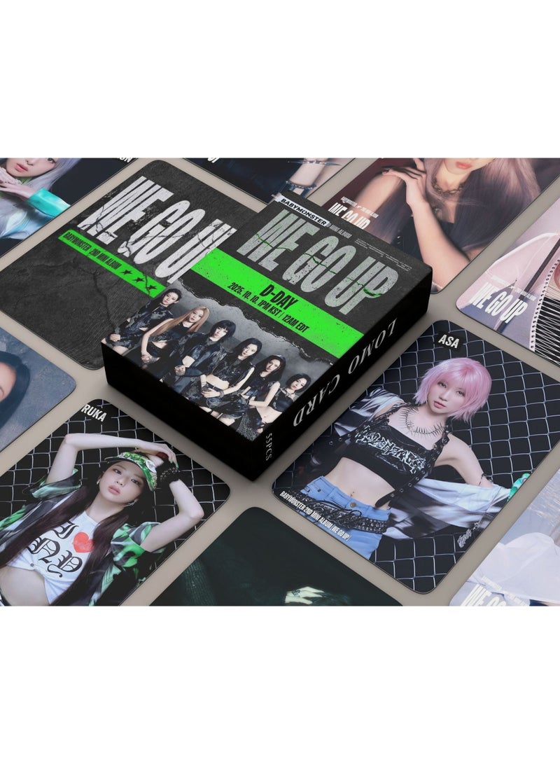 EHOME 55Pcs BABYMONSTER New Song WE GO UP Lomo Card - Image 1